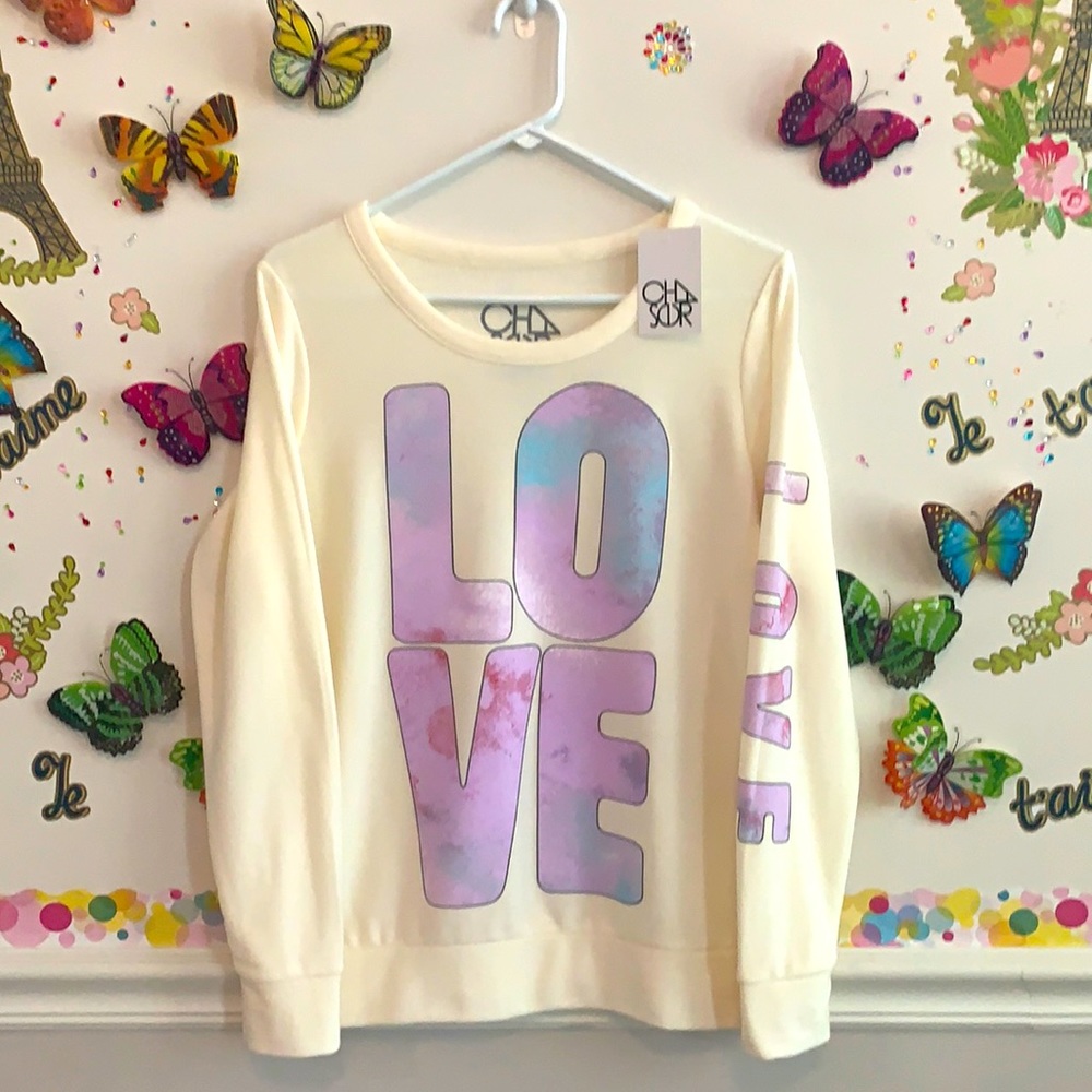 ❤️CHASER-LOVE Sweatshirt ❣️❤️🌸🌺NWT❣️❤️🌺